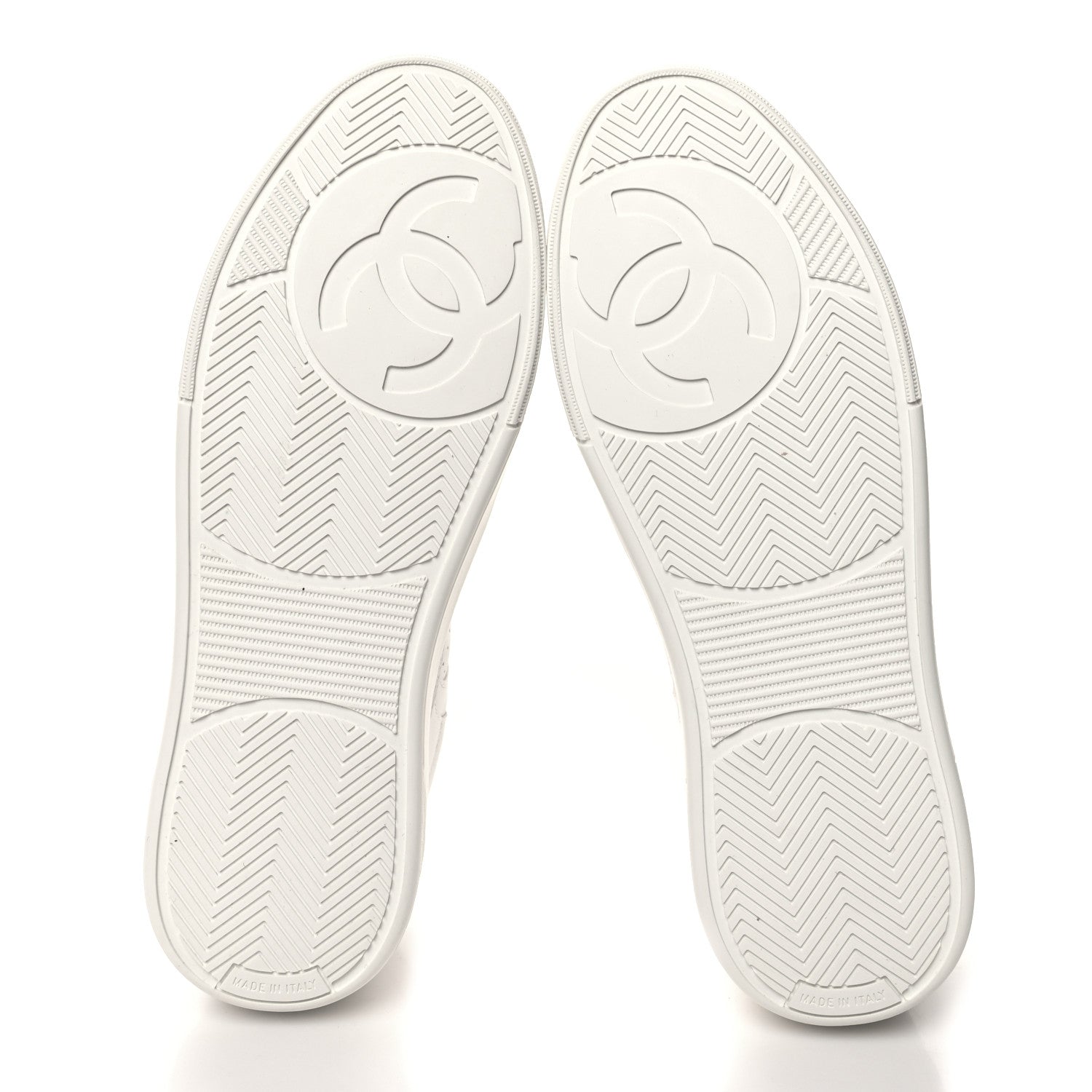 Chanel Calfskin CC Womens Sneakers 38 White 5 of 9