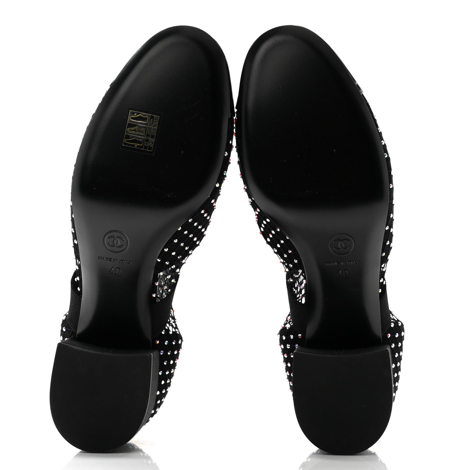 Chanel Resille Strass Kid Suede Patent Mary Jane Short Boots 40 Black 5 of 8