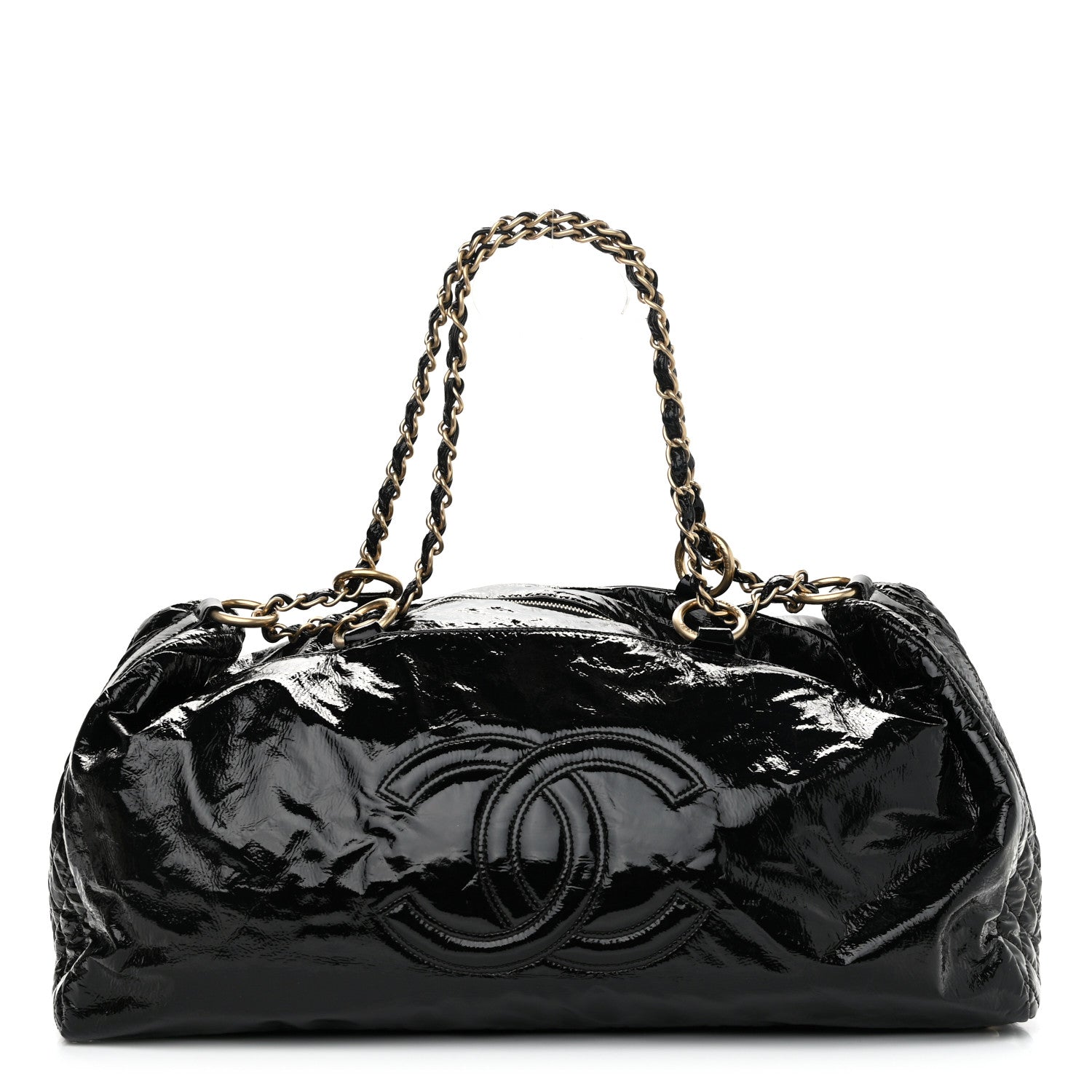 Chanel Vinyl XXL Rock and Chain Bowler Black 1 of 13