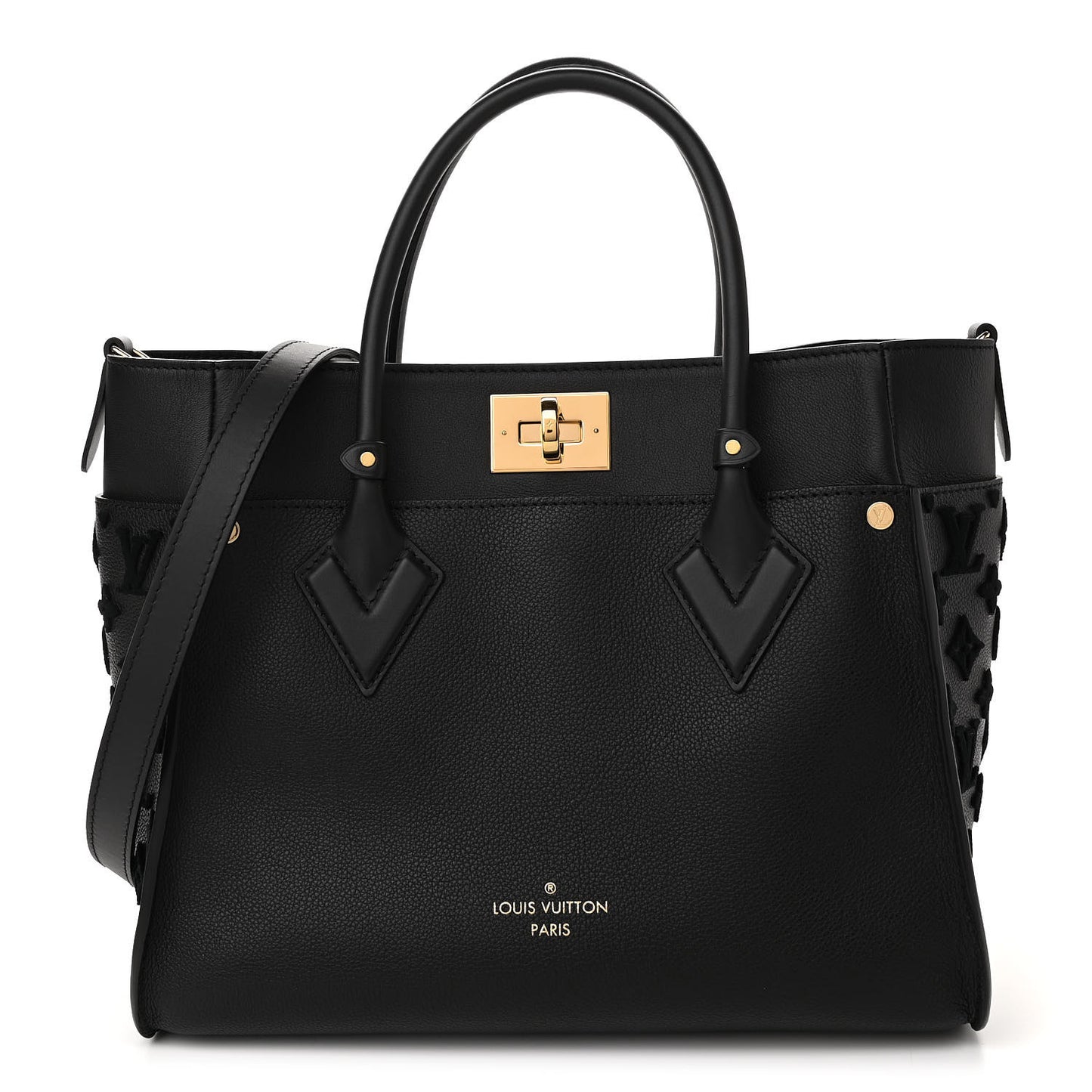 Calfskin Monogram Tufting On My Side Black