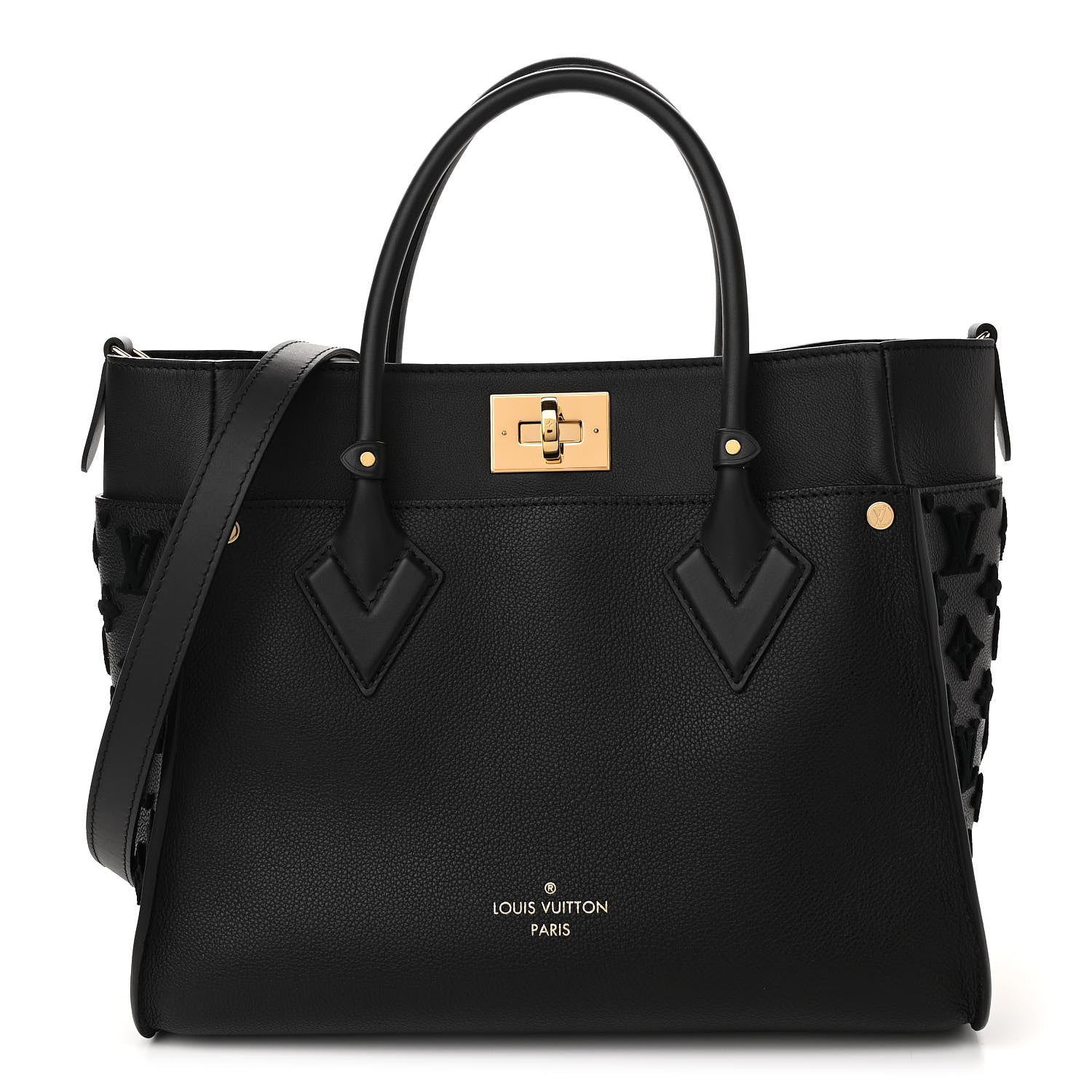 Louis Vuitton Calfskin Monogram Tufting On My Side Black 1 of 9