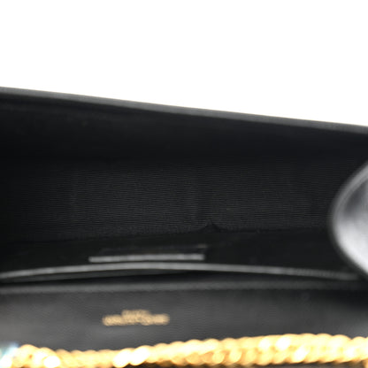 Saint Laurent Grain De Poudre Medium Classic Monogram Kate Satchel Black 5 of 13