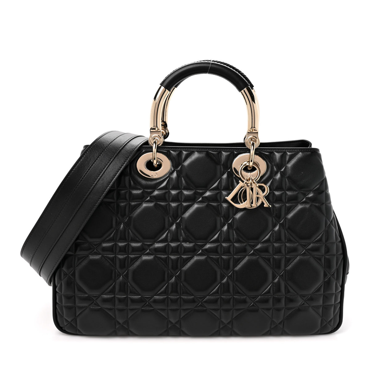 Lambskin Cannage Large The Lady 95.22 Black