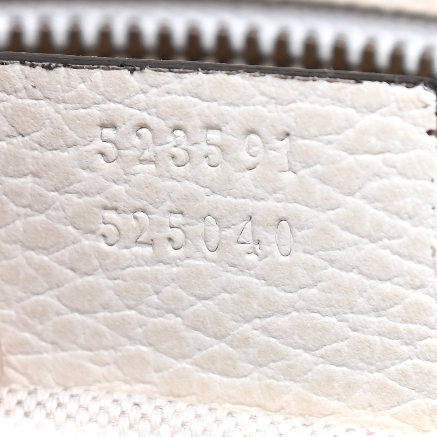 Grained Calfskin Logo Messenger Bag White