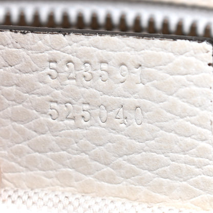 Gucci Grained Calfskin Logo Messenger Bag White 6 of 8