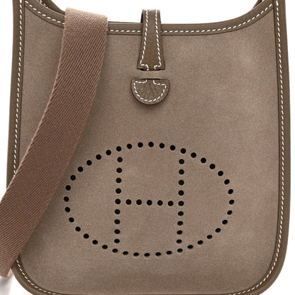 Hermes Veau Grizzly Taurillon Clemence Evelyne TPM Gris Caillou Etoupe 8 of 11