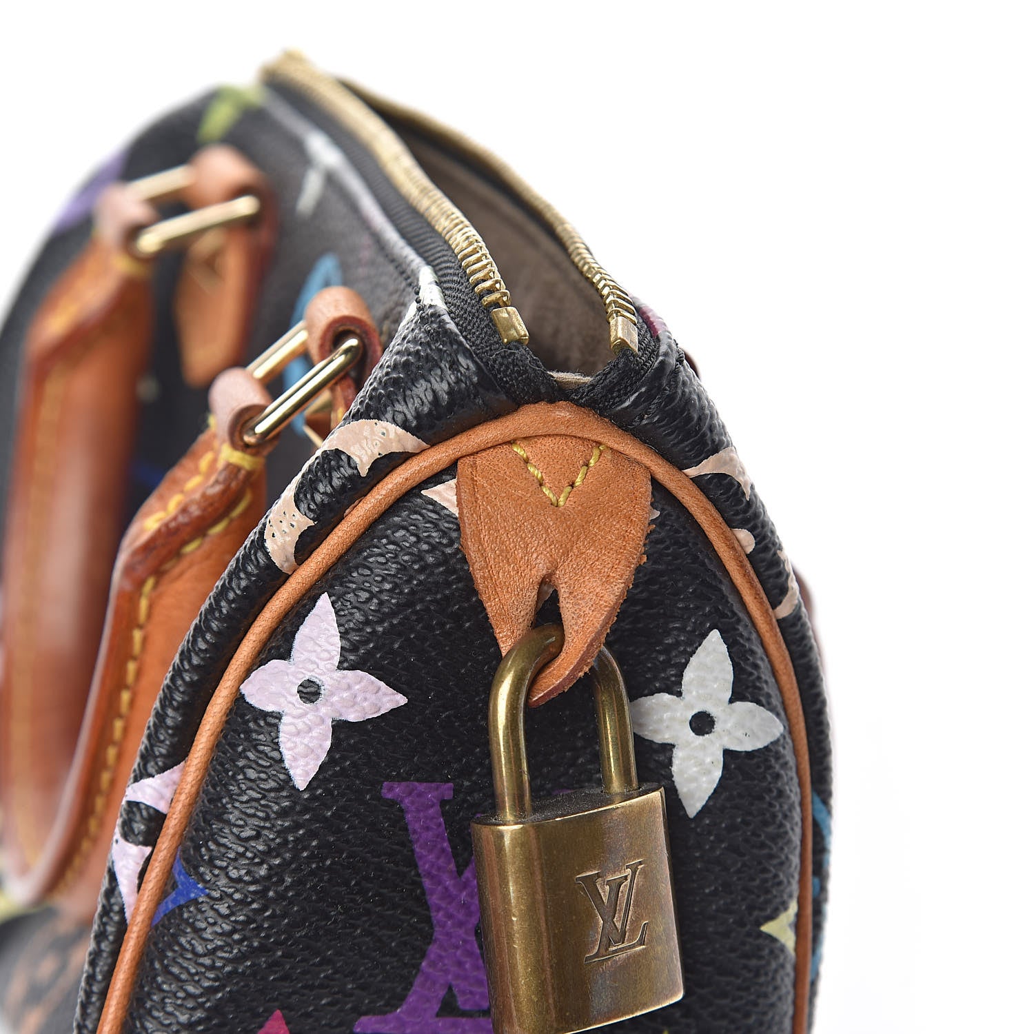 Louis Vuitton Monogram Multicolor Mini Sac HL Speedy Black 9 of 15