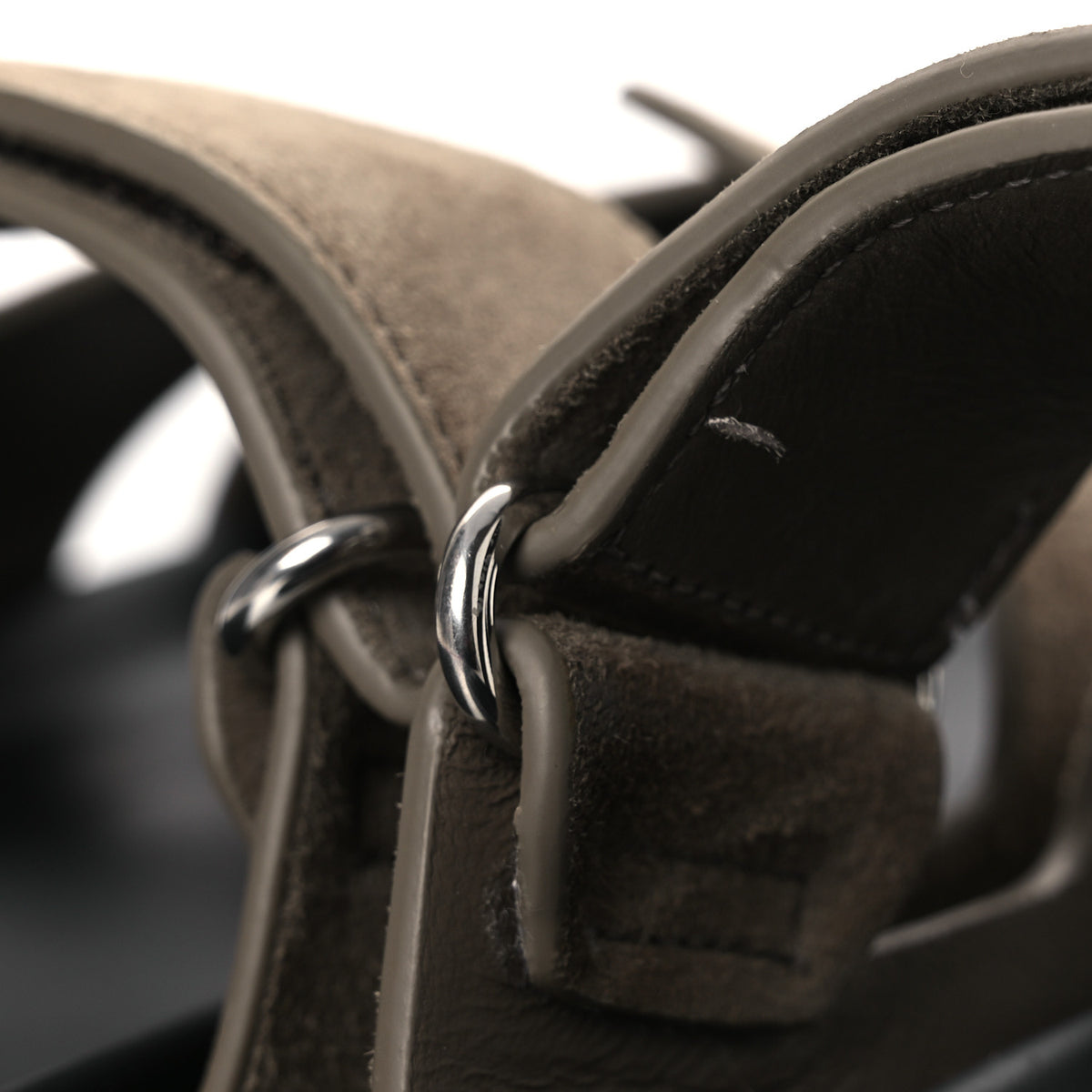 Suede Goatskin Mens Chypre Sandals 45 Beige Argile