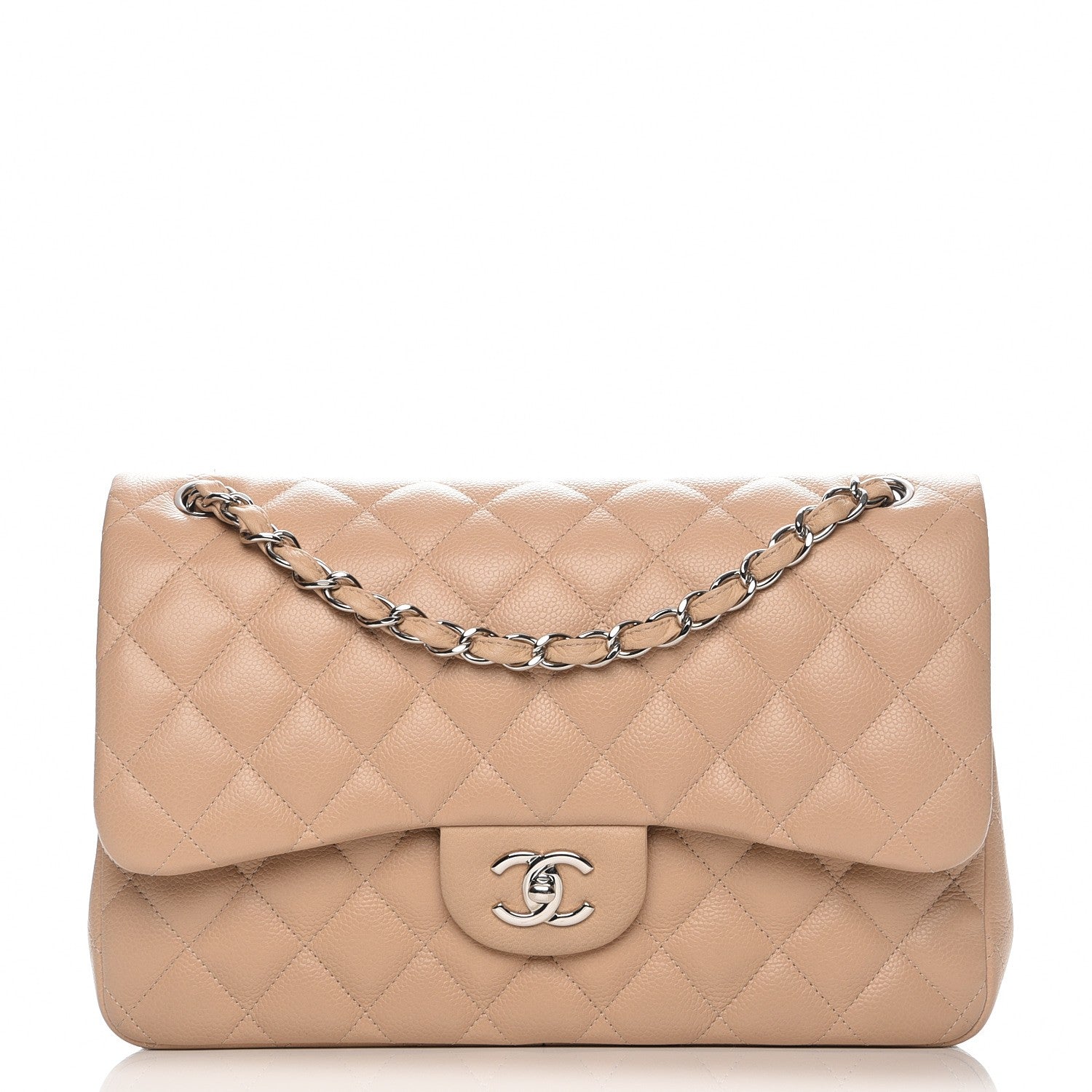 Chanel Caviar Quilted Jumbo Double Flap Beige Clair 1 of 8