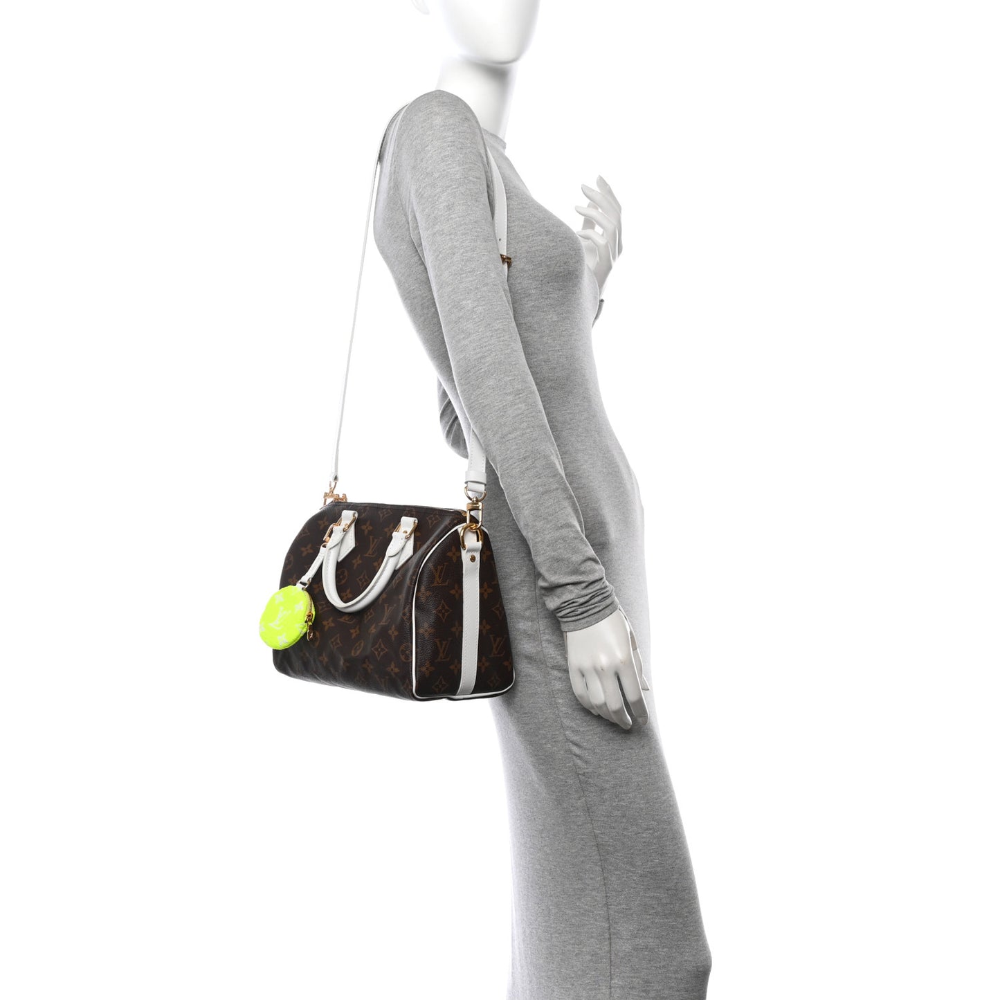 Monogram LV Match Speedy Bandouliere 25 White