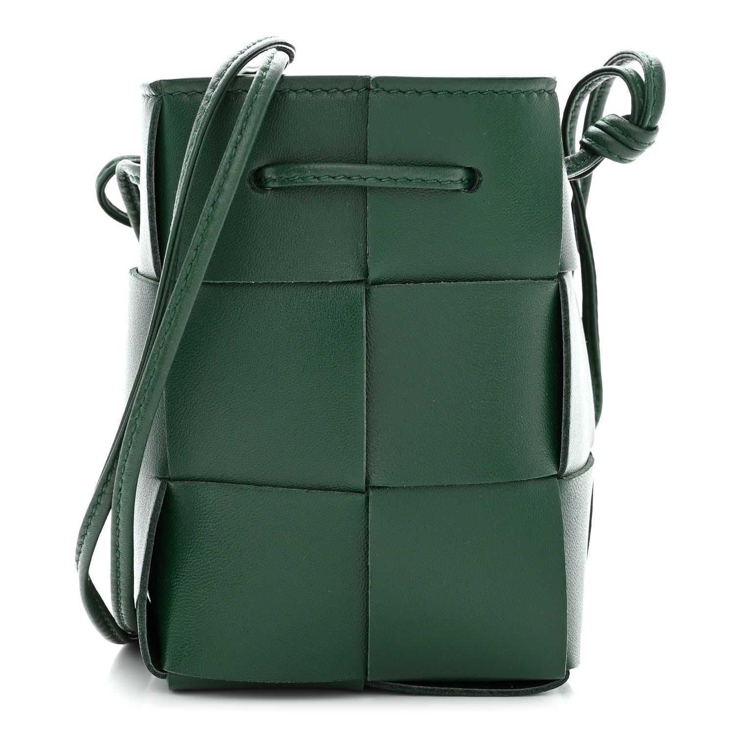 Bottega Veneta Nappa Maxi Intrecciato Mini Cassette Bucket Bag Raintree 1 of 9