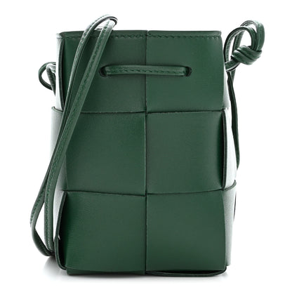 Bottega Veneta Nappa Maxi Intrecciato Mini Cassette Bucket Bag Raintree 1 of 9