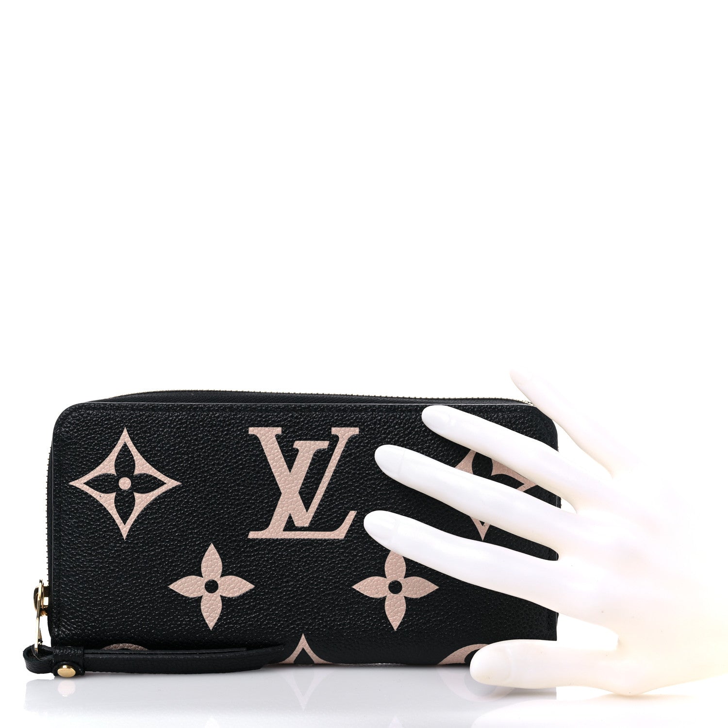 Louis Vuitton Empreinte Monogram Giant Zippy Wallet Black Beige 2 of 6