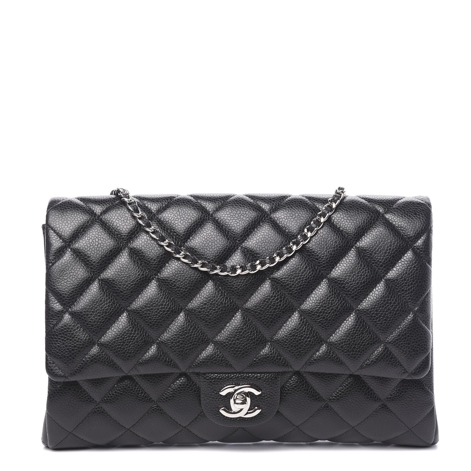 Chanel Caviar Quilted Clutch With Chain Flap Black 1 of 10