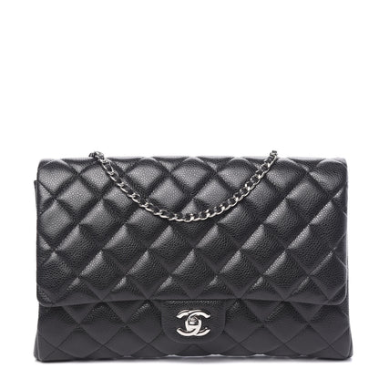 Chanel Caviar Quilted Clutch With Chain Flap Black 1 of 10