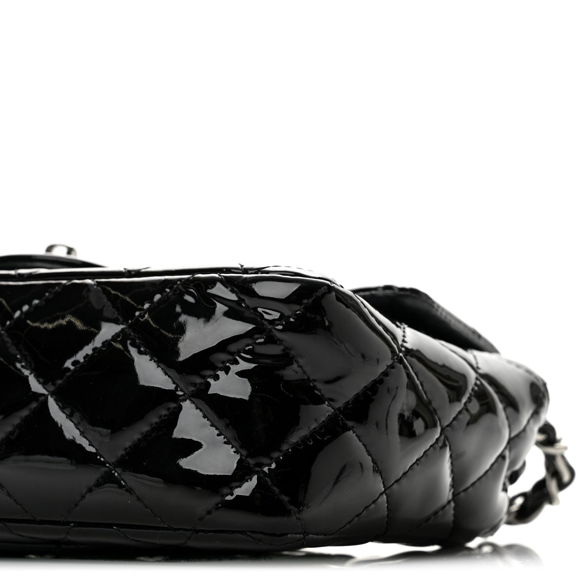 Chanel Patent Calfskin Quilted Mini Rectangular Flap Black 10 of 13