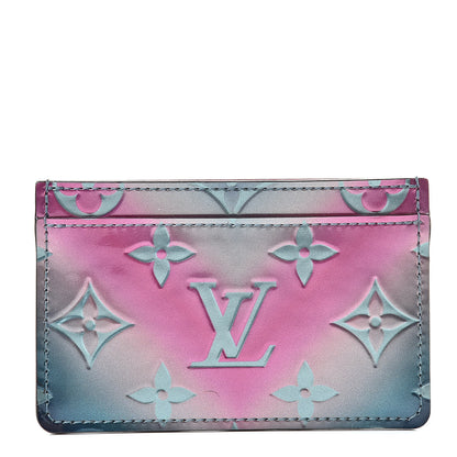 Louis Vuitton Metallic Vernis Card Holder Blue Pink 1 of 7