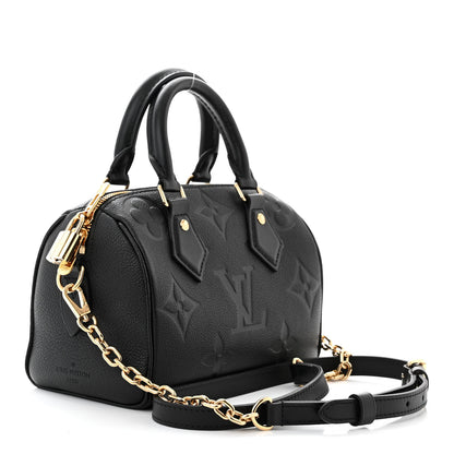 Louis Vuitton Empreinte Monogram Giant Speedy Bandouliere 20 Black 3 of 9