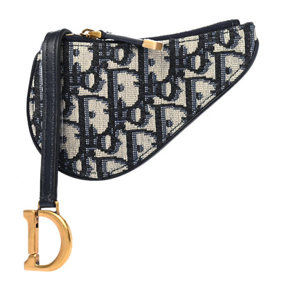 Christian Dior Oblique Saddle Coin Purse Blue 1 of 8