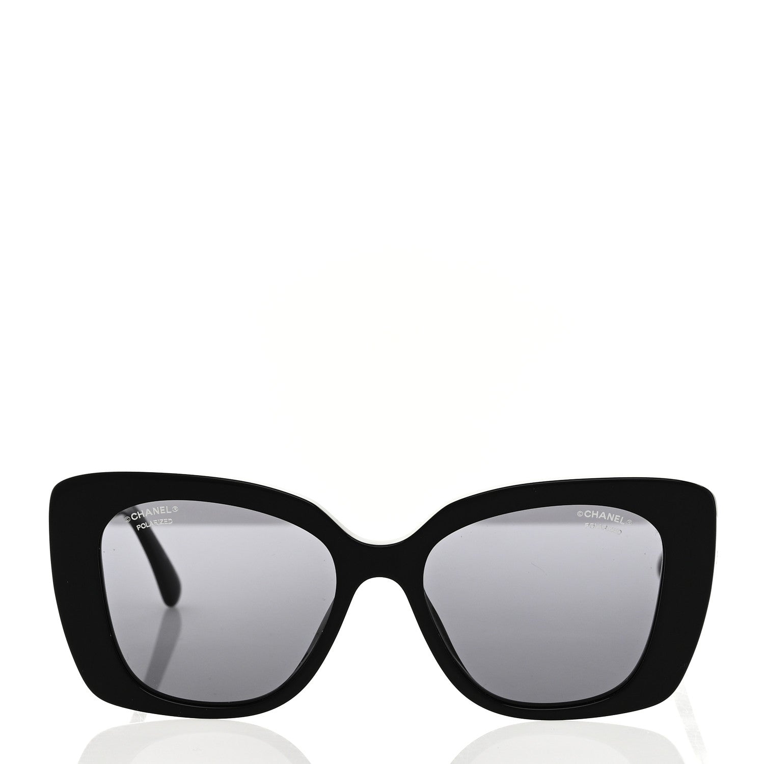 Chanel Acetate Strass Polarized Square Sunglasses 5422-B Black 2 of 8