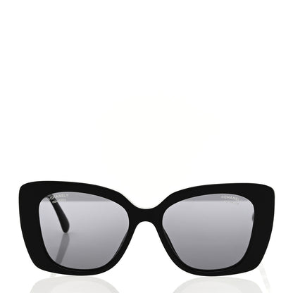 Chanel Acetate Strass Polarized Square Sunglasses 5422-B Black 2 of 8