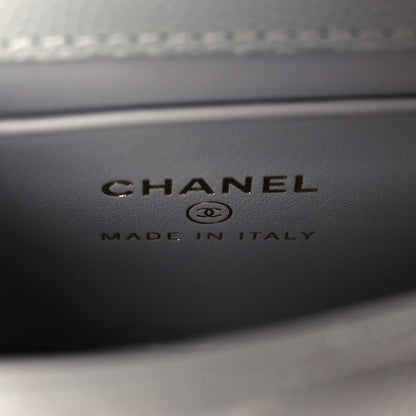 Chanel Caviar Quilted Nano Coco Handle Clutch With Chain Grey 6 of 11