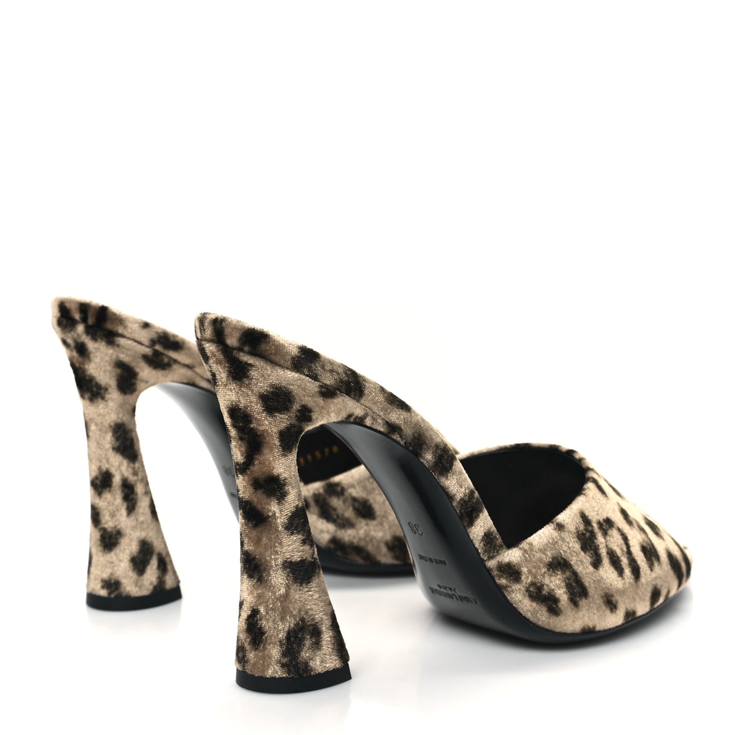Velvet Leopard Print Gippy 105 Sandals 38 Manto Naturale