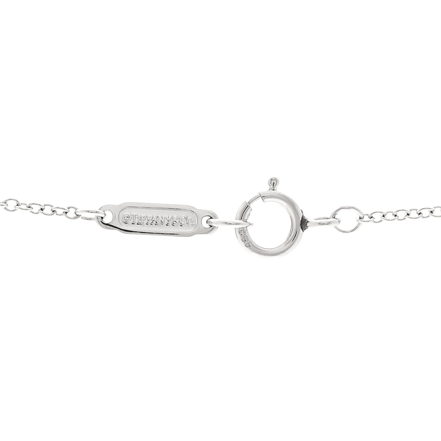 Tiffany Platinum Diamond Small Heart Pendant Necklace 4 of 5