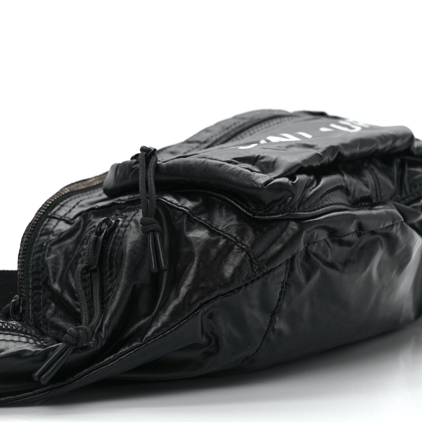 Nylon Logo Ripstop Body Belt Bag Black