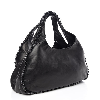 Chanel Lambskin Chain Hobo Black 3 of 7