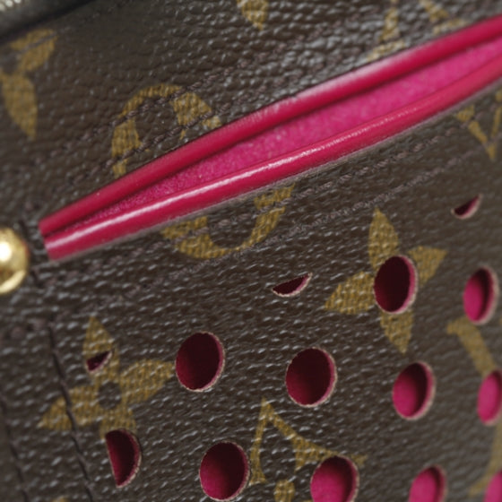Monogram Perforated Pochette Plat Fuchsia