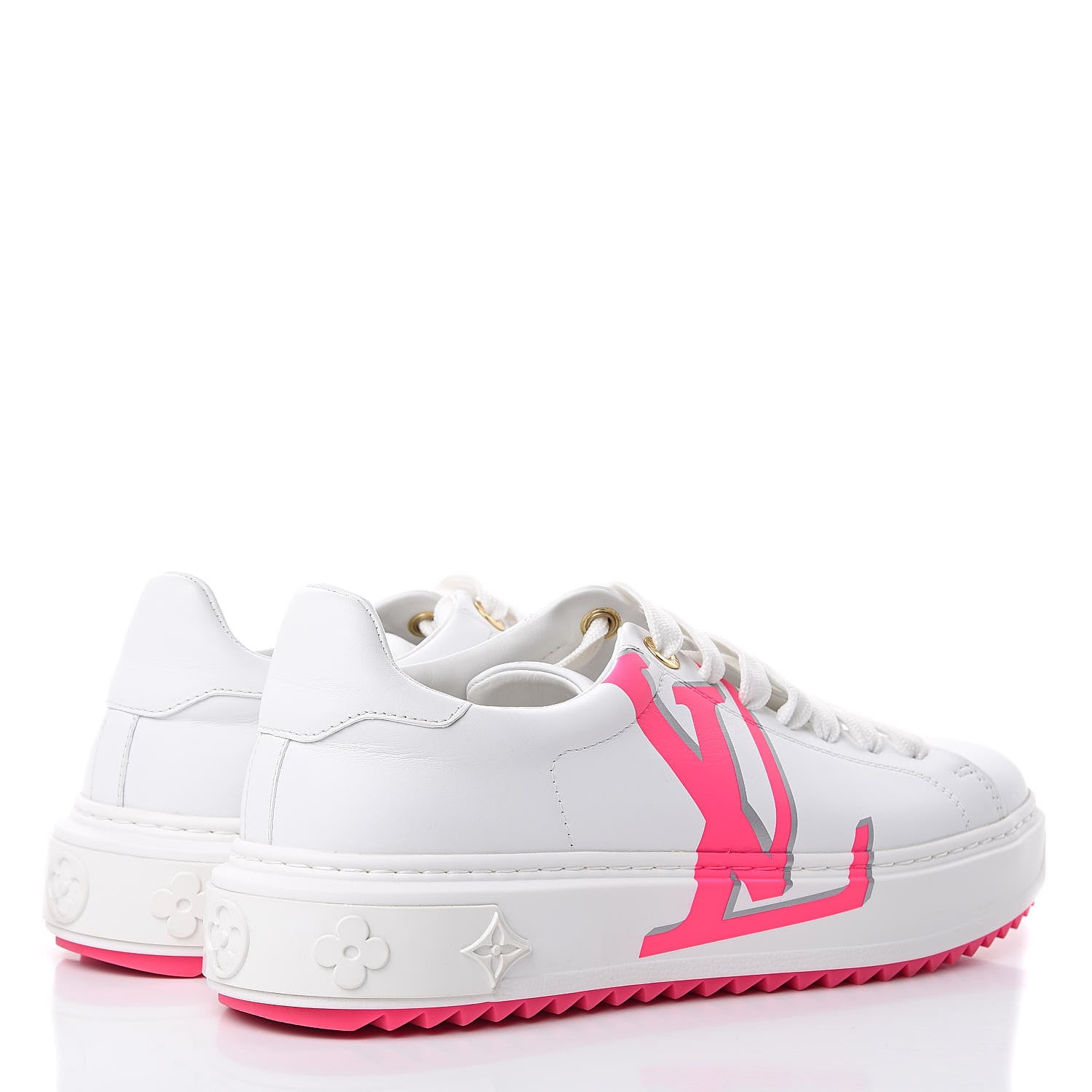 Louis Vuitton Monogram Time Out Sneakers 40 White Rose 4 of 10