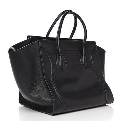 Celine Supple Calfskin Medium Phantom Luggage Black 2 of 8
