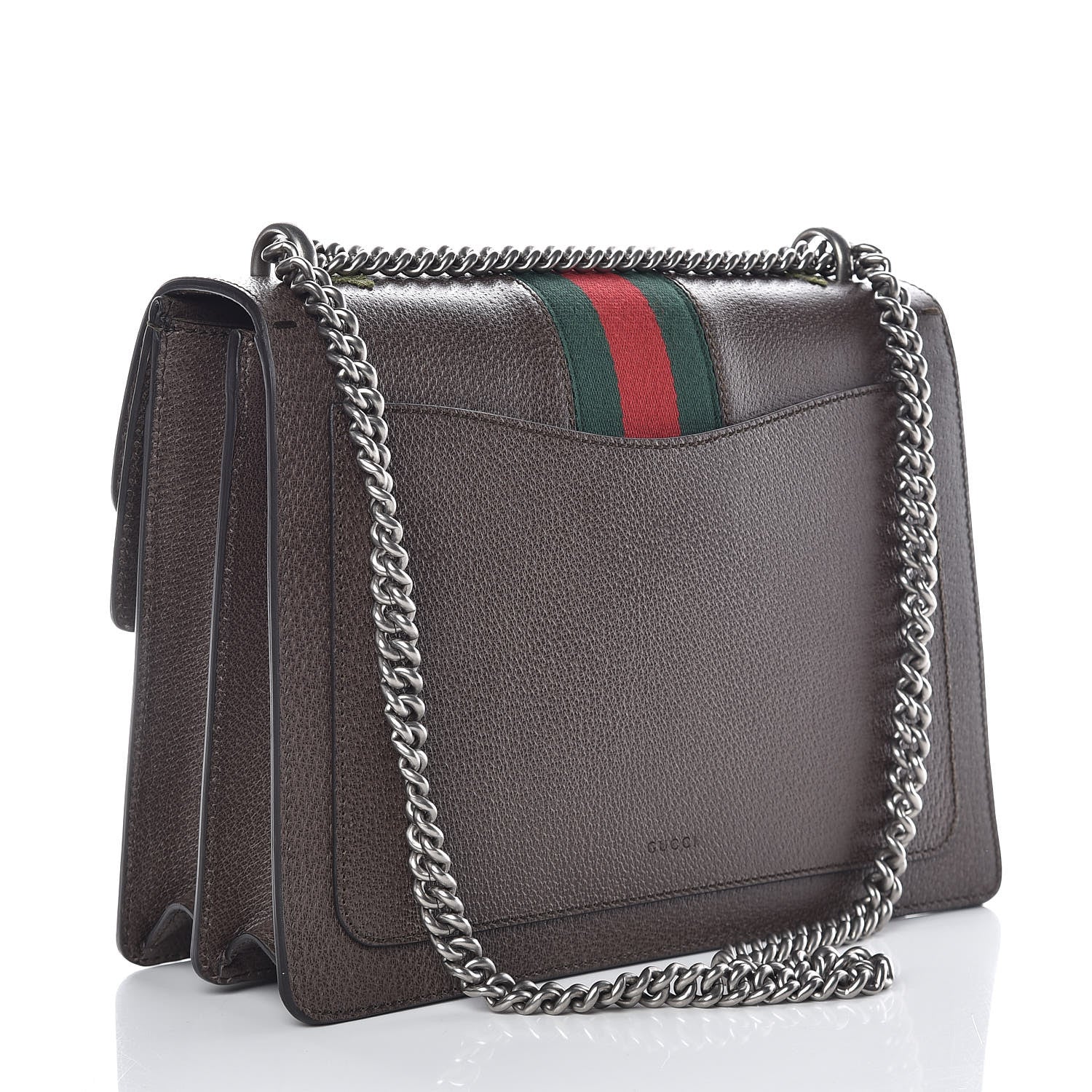 Gucci Calfskin Web Floral Embroidered Medium Dionysus Shoulder Bag New Acero 3 of 9