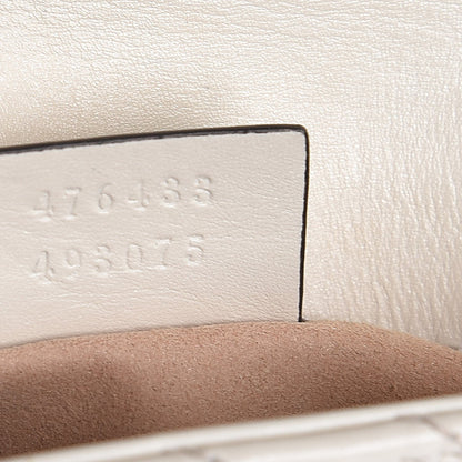 Gucci Calfskin Matelasse Super Mini GG Marmont Shoulder Bag White 7 of 9