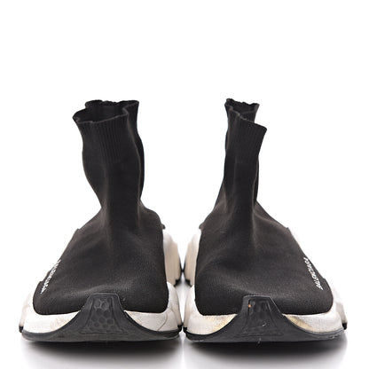 Balenciaga Neoprene Knit Womens Speed Sneakers 36 Black White 2 of 18