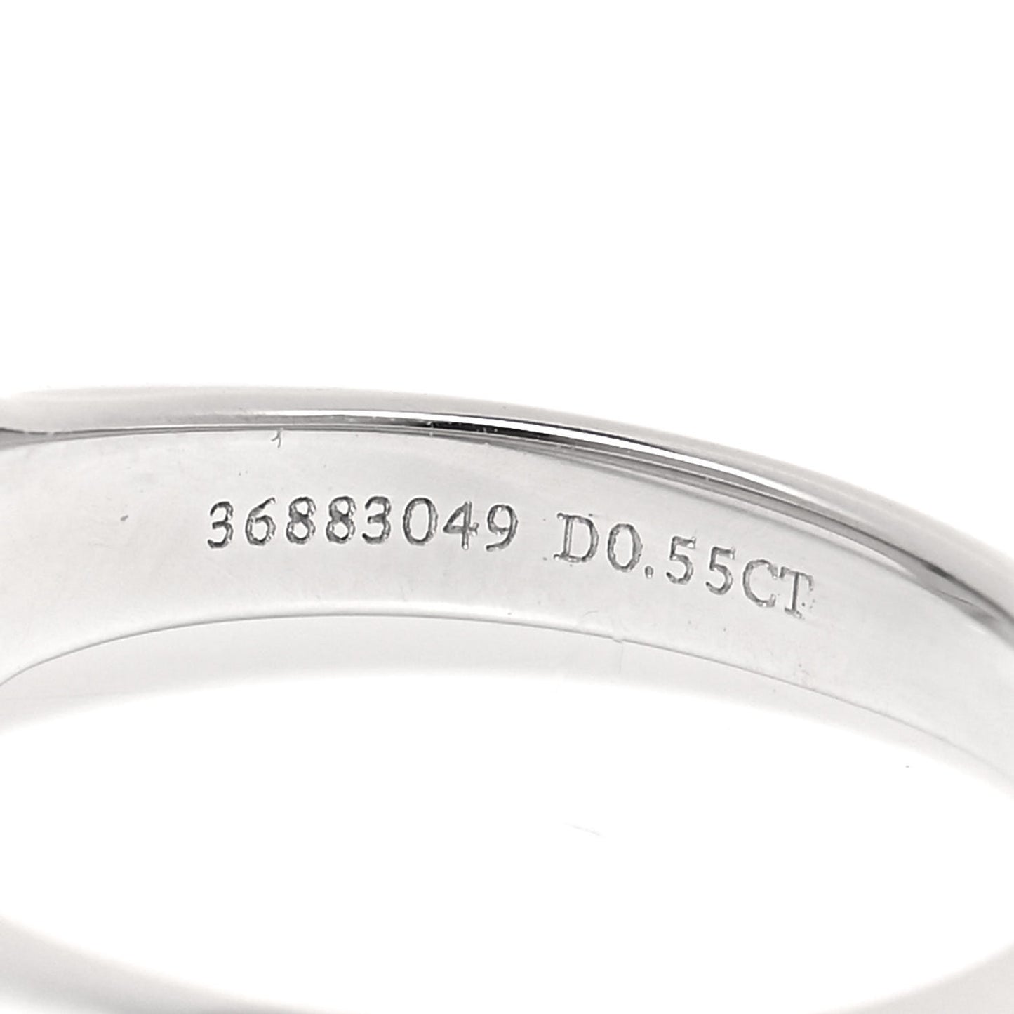 Platinum Diamond .55ct Solitaire Engagement Ring 47 4