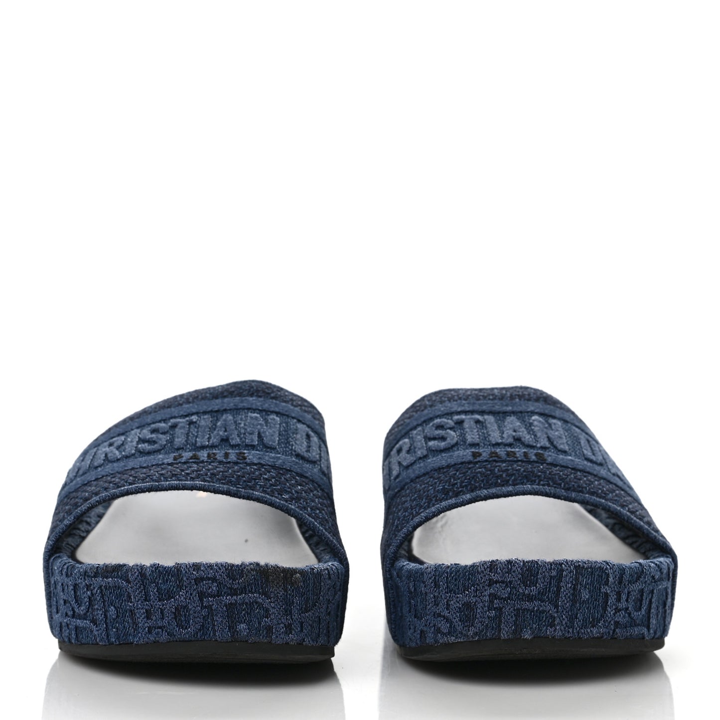 Oblique Denim D-Way Platform Sandal 42 Blue