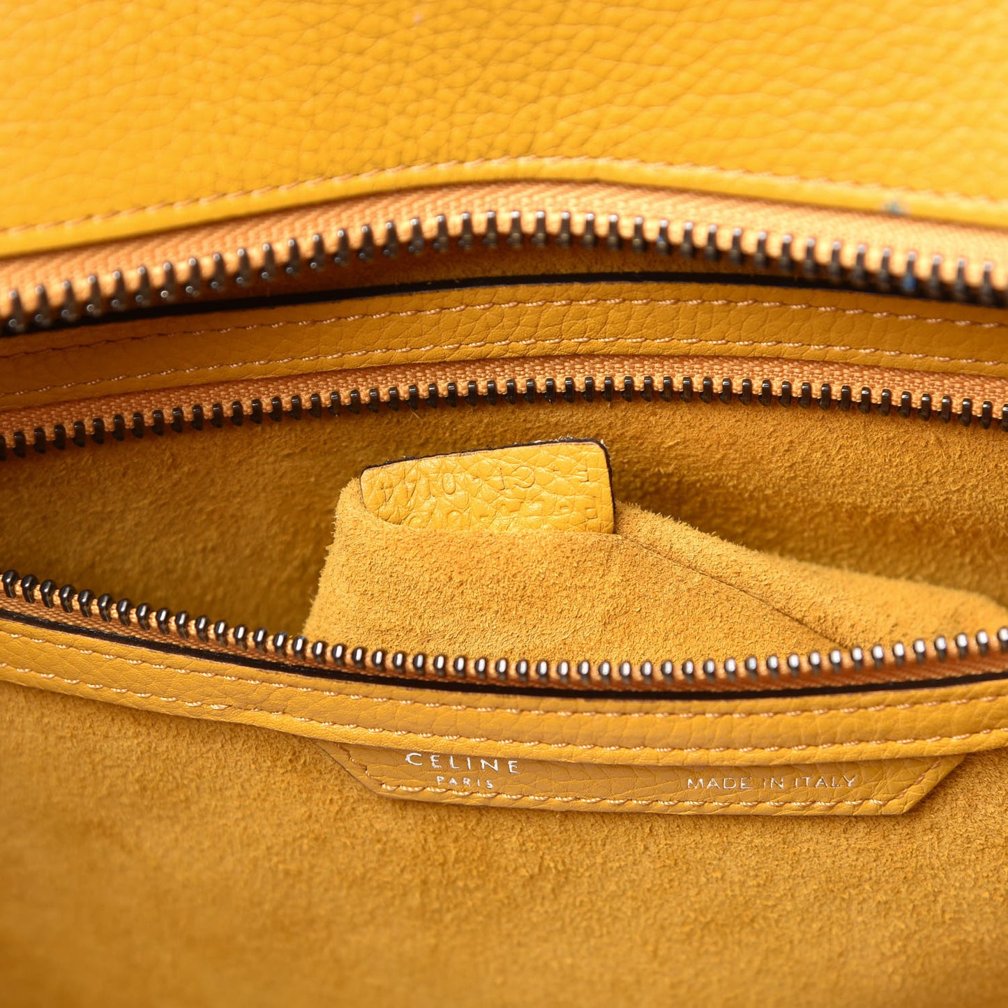 Drummed Calfskin Mini Luggage Ocre
