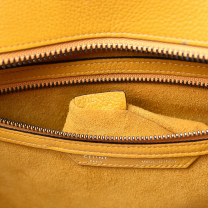 Celine Drummed Calfskin Mini Luggage Ocre 7 of 23