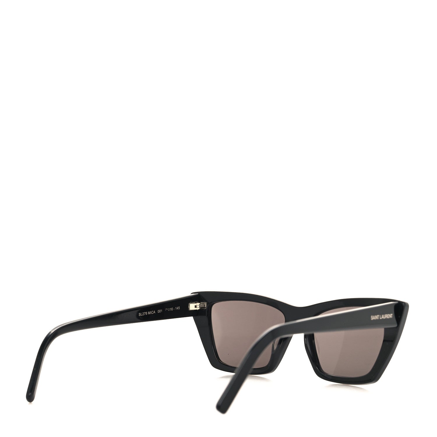 Saint Laurent Acetate Mica Cat Eye Sunglasses SL 276 Black 4 of 7
