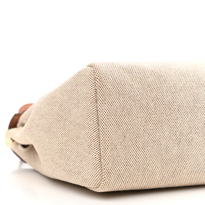 Hermes Toile Vache Calfskin Herbag 30 PM Natural Havane 9 of 10