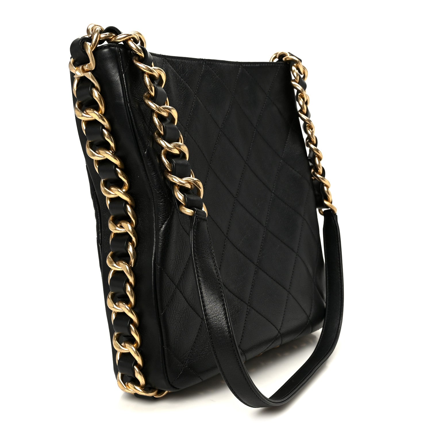 Chanel Lambskin Quilted Multi Chain Hobo Black 3 of 11