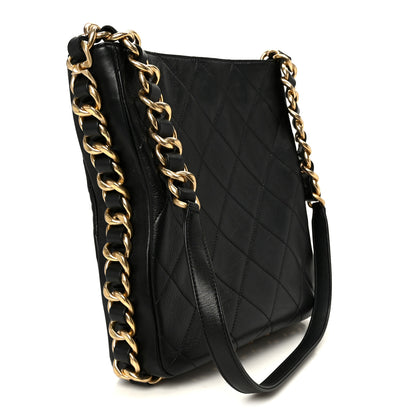 Chanel Lambskin Quilted Multi Chain Hobo Black 3 of 11