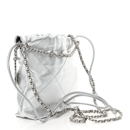 Chanel Metallic Lambskin Quilted Mini Chanel 22 Silvery 3 of 11