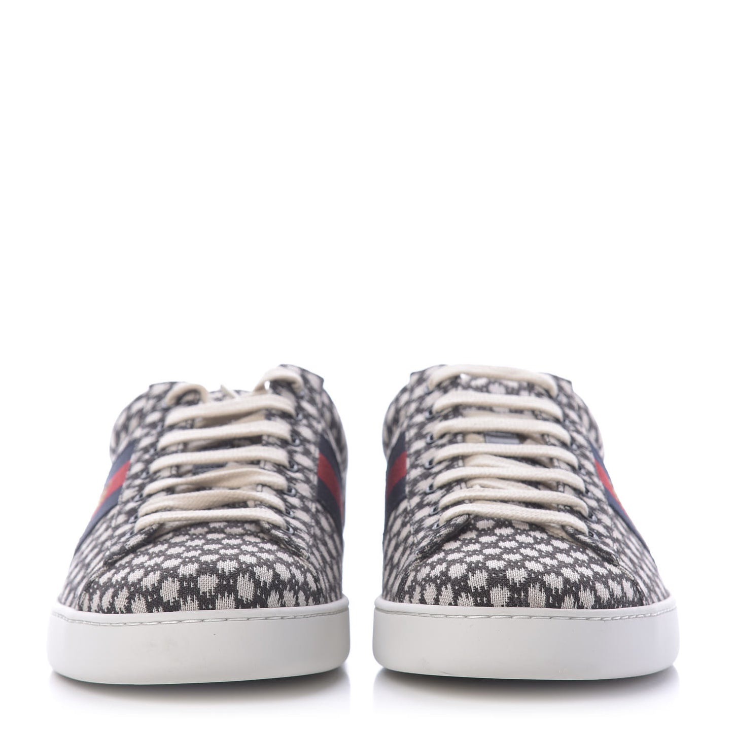 Jacquard Bee Embroidered Mens Ace Sneakers 12 Black Ivory