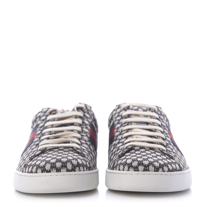 Gucci Jacquard Bee Embroidered Mens Ace Sneakers 12 Black Ivory 2 of 11