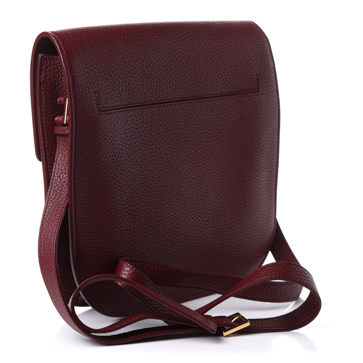 Tom Ford Grained Calfskin T Clasp Tara Crossbody Bag Cabernet 2 of 9