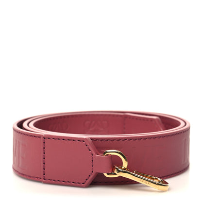 Loewe Satin Calfskin Embossed Anagram Strap Plumrose 1 of 5