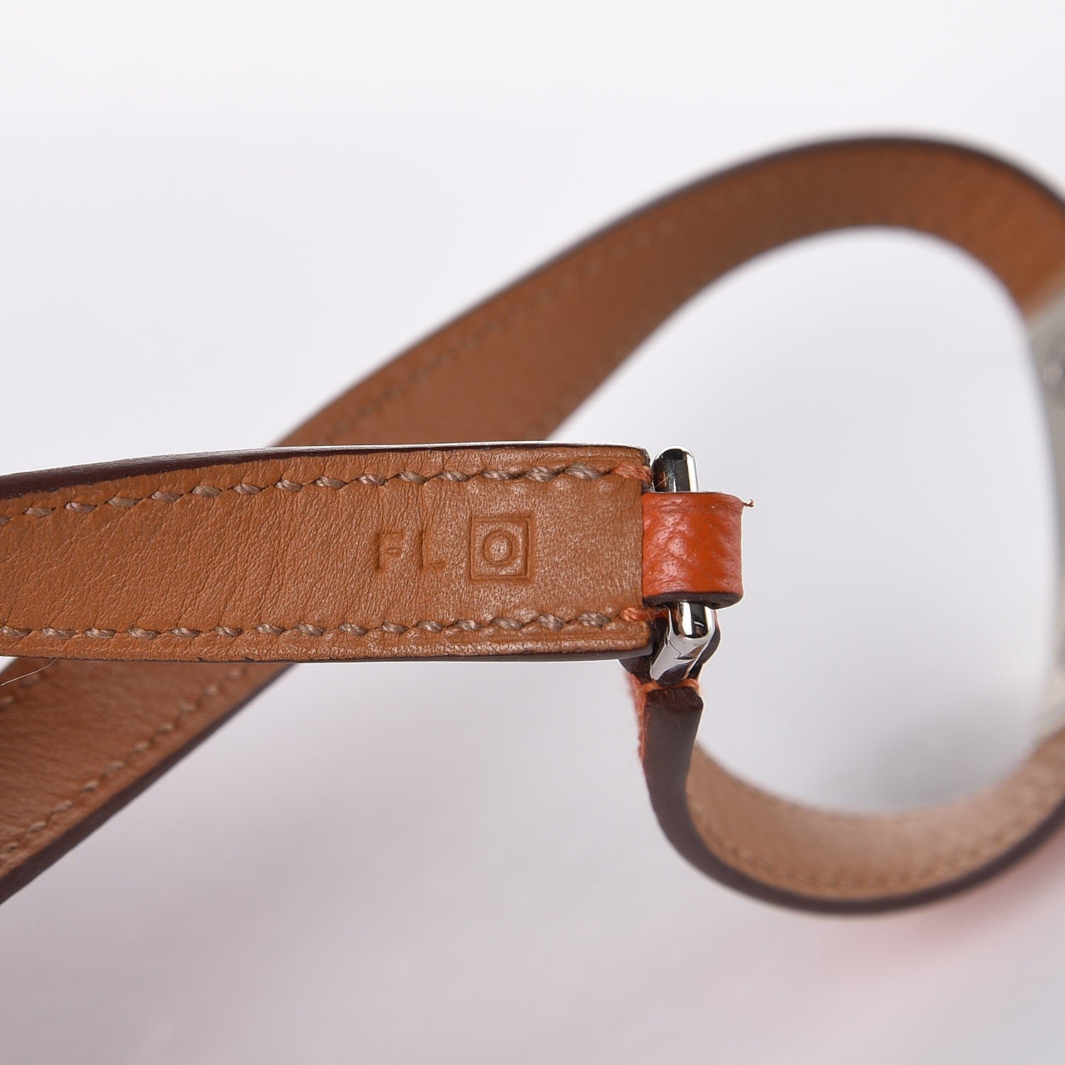 Hermes Epsom Rivale Double Tour Bracelet M Orange 5 of 5